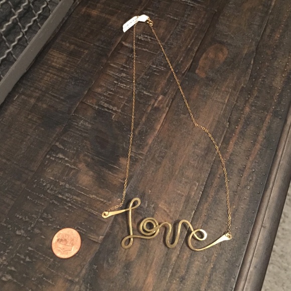 Jewelry - Metal LOVE necklace, NWT