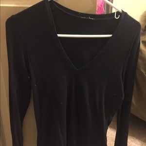 Black silky long sleeve.