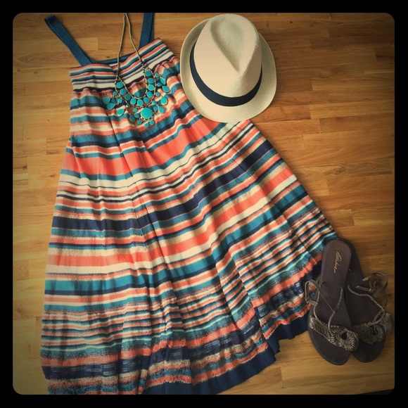 Variegated Stripe with Gold Baby Doll Dress/Skirt