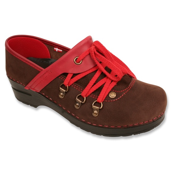 ISO! Women's Antique Brown/Red Laces Sanita Xyla