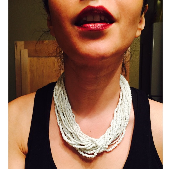 ICON Jewelry - White Pearl Beaded Necklace Set