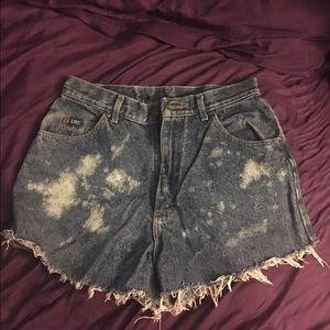 High Waisted Distressed Shorts