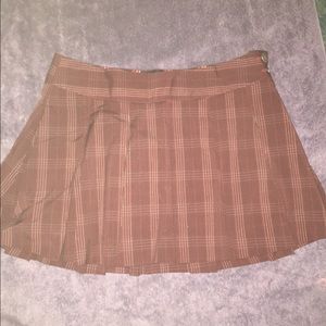 Pleated  plaid mini skirt