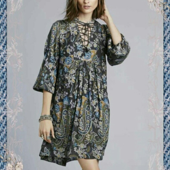 Free People "Rain or Shine" Peasant Dress