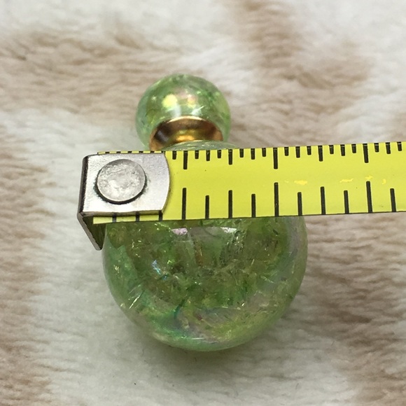 Green Rainbow Double Earrings - Picture 6 of 8