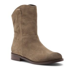 NWT Khaki Suede slip on bootie sz. 7