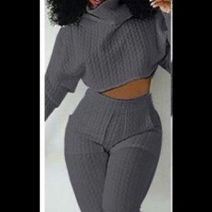 Super Soft, Fleece-like Gray 2 Piece