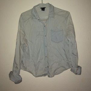 Light wash denim inspired button up