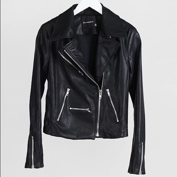 Vegan Leather Moto Jacket