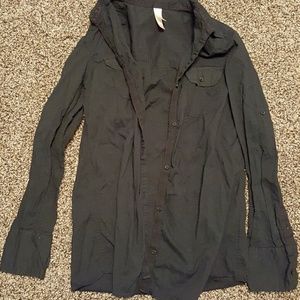 Black button up shirt