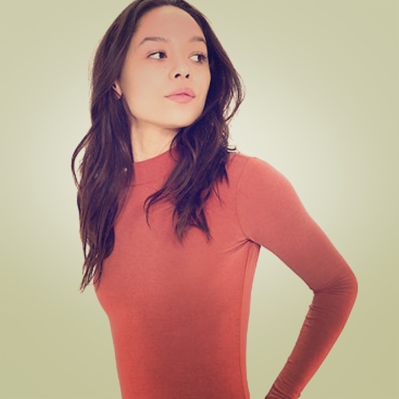 American Apparel-ribbed blackbodysuit-lightweight