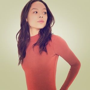 American Apparel-ribbed blackbodysuit-lightweight