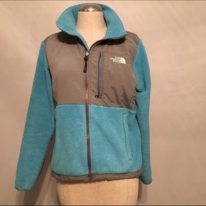 Denali Women's small The North Face blue gray EUC