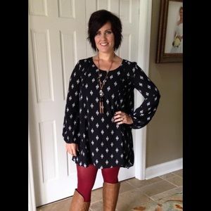 Black Aztec print dress