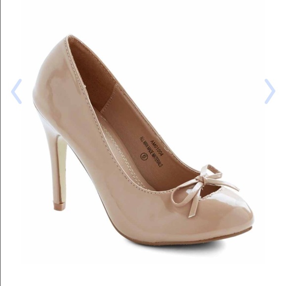 Modcloth essence of an era heel in latte sz 9 new