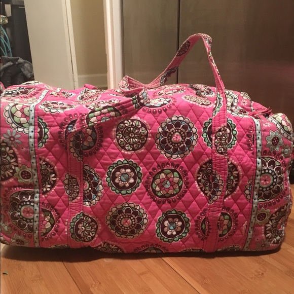 Vera Bradley large pink duffle bag