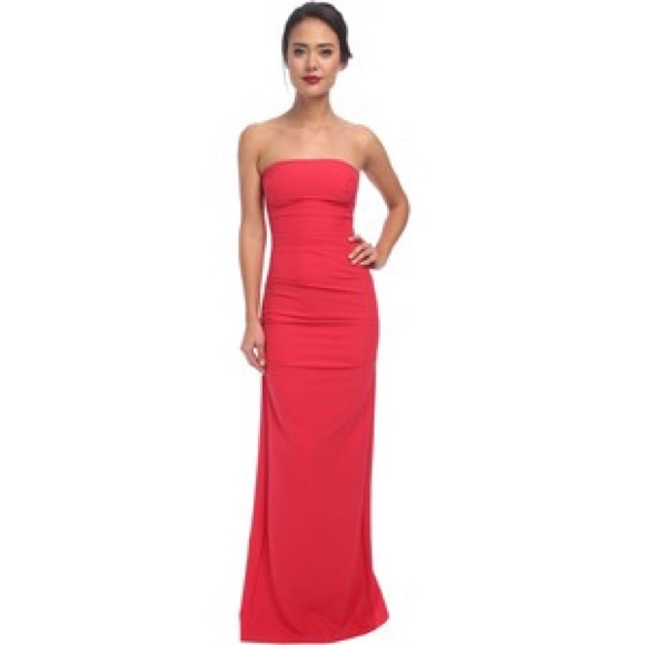 Nicole Miller Tuck Strapless Gown