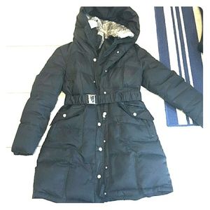 Black puffer coat