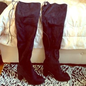 Black over the knee boots