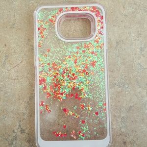 Glitter Heart Galaxy S6 Case