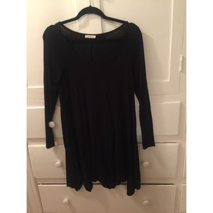 Simple black long sleeve dress