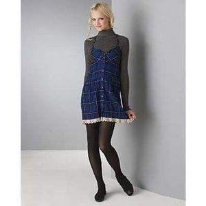 Free People Blue Plaid Dress