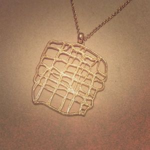 Gold Abstract necklace!