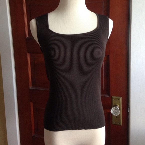 Dark brown sleeveless sweater sheath from LOFT