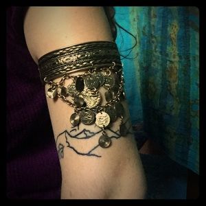 Golden warrior arm decor