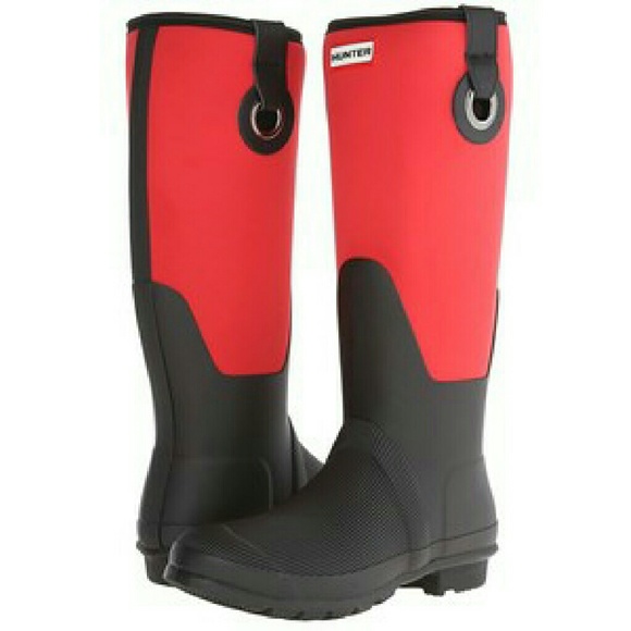 Hunter Original Scuba Eyelet Rain Boots Coral Colo