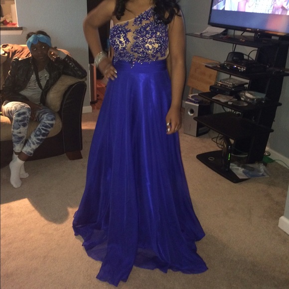 Beautiful prom dress royal blue