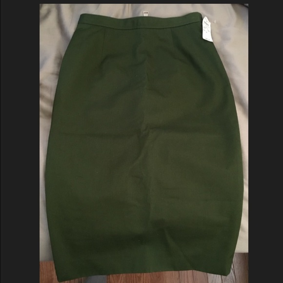 Givenchy olive green,navy blue pencil skirt