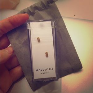 Pineapple Stud Earrings by Seoul Little Jewelry