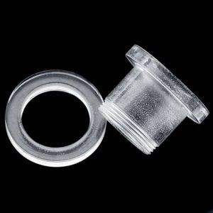Clear Acrylic Double Flare Screw-On Flesh Tunnels