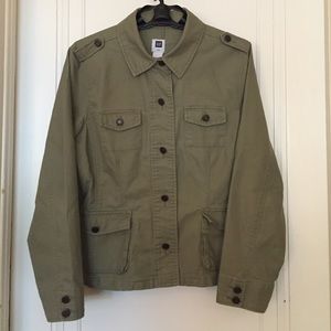 Gap Olive Green Retro Military Style Jacket