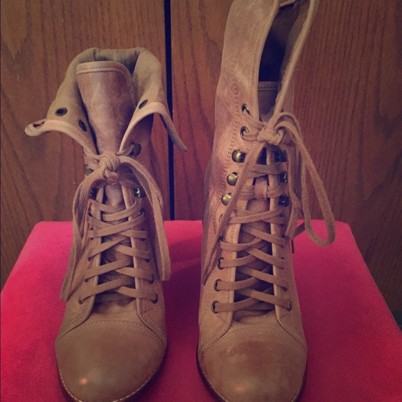 Barely worn tan booties