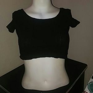 Black crop top
