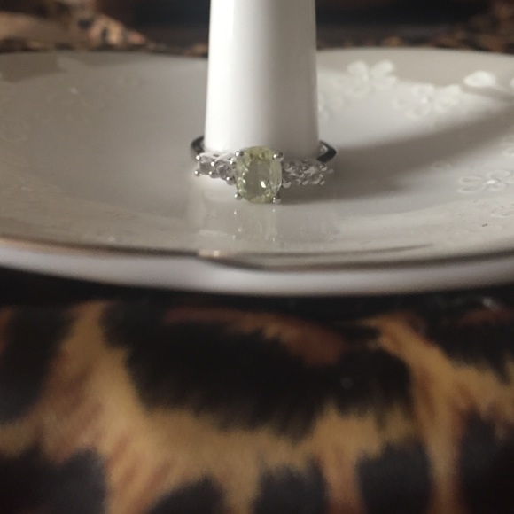 Sillimanite &a white topaz ring sterling silver - Picture 1 of 4