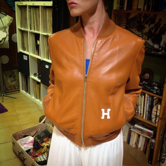 HERMES Vintage lamb leather XS jacket 70's - Picture 2 of 3