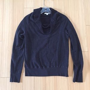 James Perse funnel neck sweatshirt, charcoal grey.
