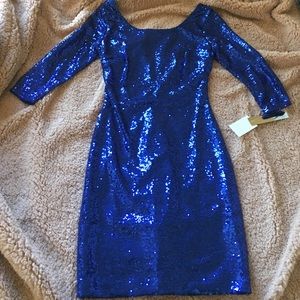 Sparkly/Blue Mid Length Dress