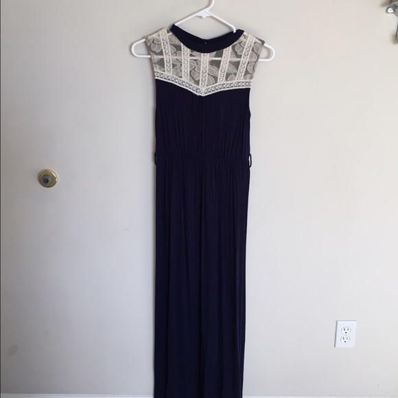 Navy Boho Maxi Dress