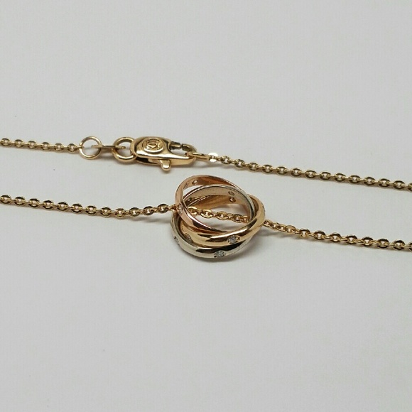 Trinity De Cartier 15 Diamond Necklace w/Appraisal - Picture 4 of 4