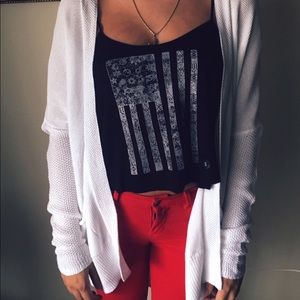 American Eagle White Cardigan