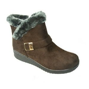 Women's boots with fur lined brown size 8 NEW!!