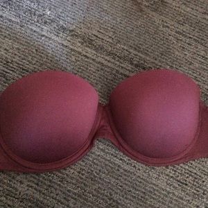 Burgundy multi-wear bra
