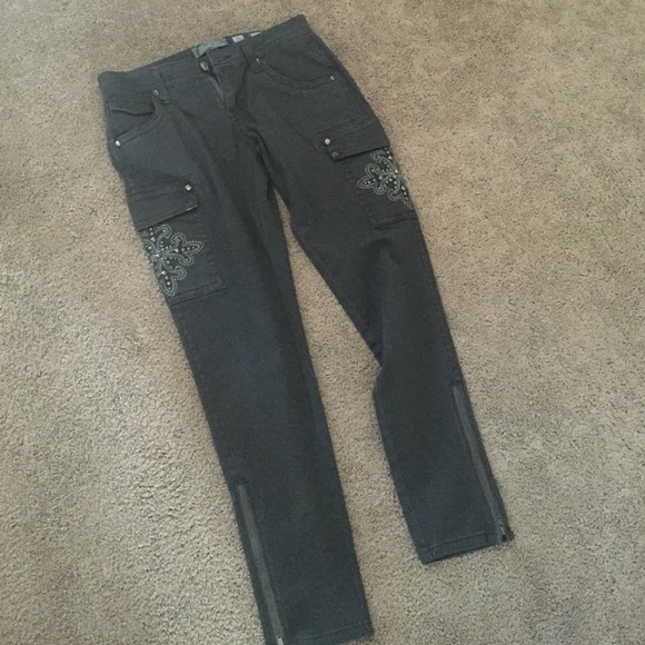 Miss me cargo size 26 dusty olive grey color