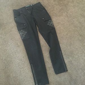 Miss me cargo size 26 dusty olive grey color