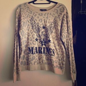 Cheetah print sweatshirt