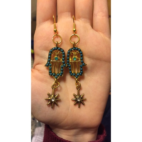 boho hamsa hand earrings ✨ - Picture 1 of 1